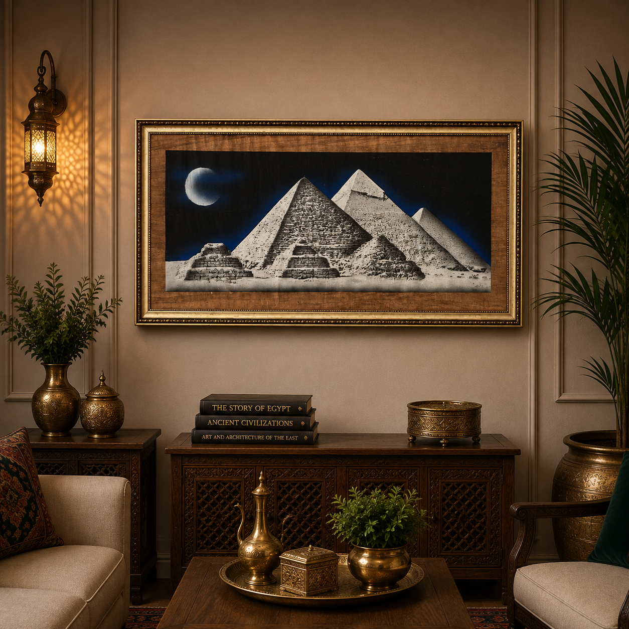 Cuadro Egipcio Decorativo - BOUTIQUEDELAINDIAENCOLOMBIA