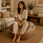Puff Circular Kilim Sultana de Anatolia - BOUTIQUEDELAINDIA