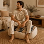 Puff Circular Kilim Anatolia Turquía - BOUTIQUEDELAINDIA