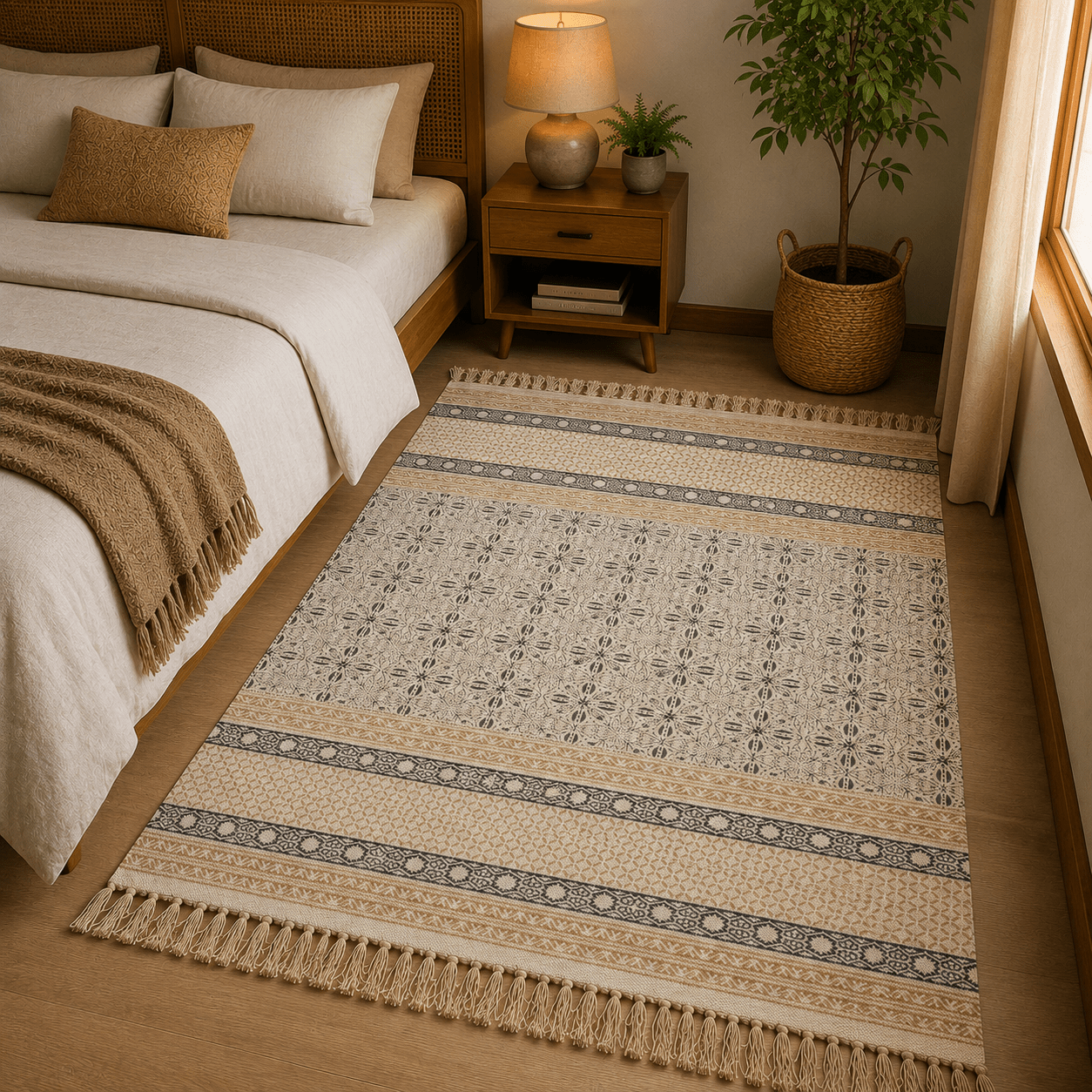 Alfombra Artesanal Ganga Mandala - BOUTIQUEDELAINDIA