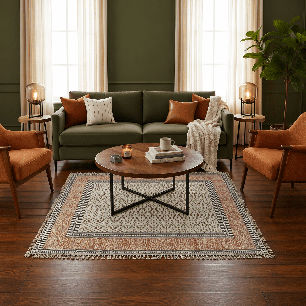 Tapete Artesanal Kamala Prakriti - BOUTIQUEDELAINDIA