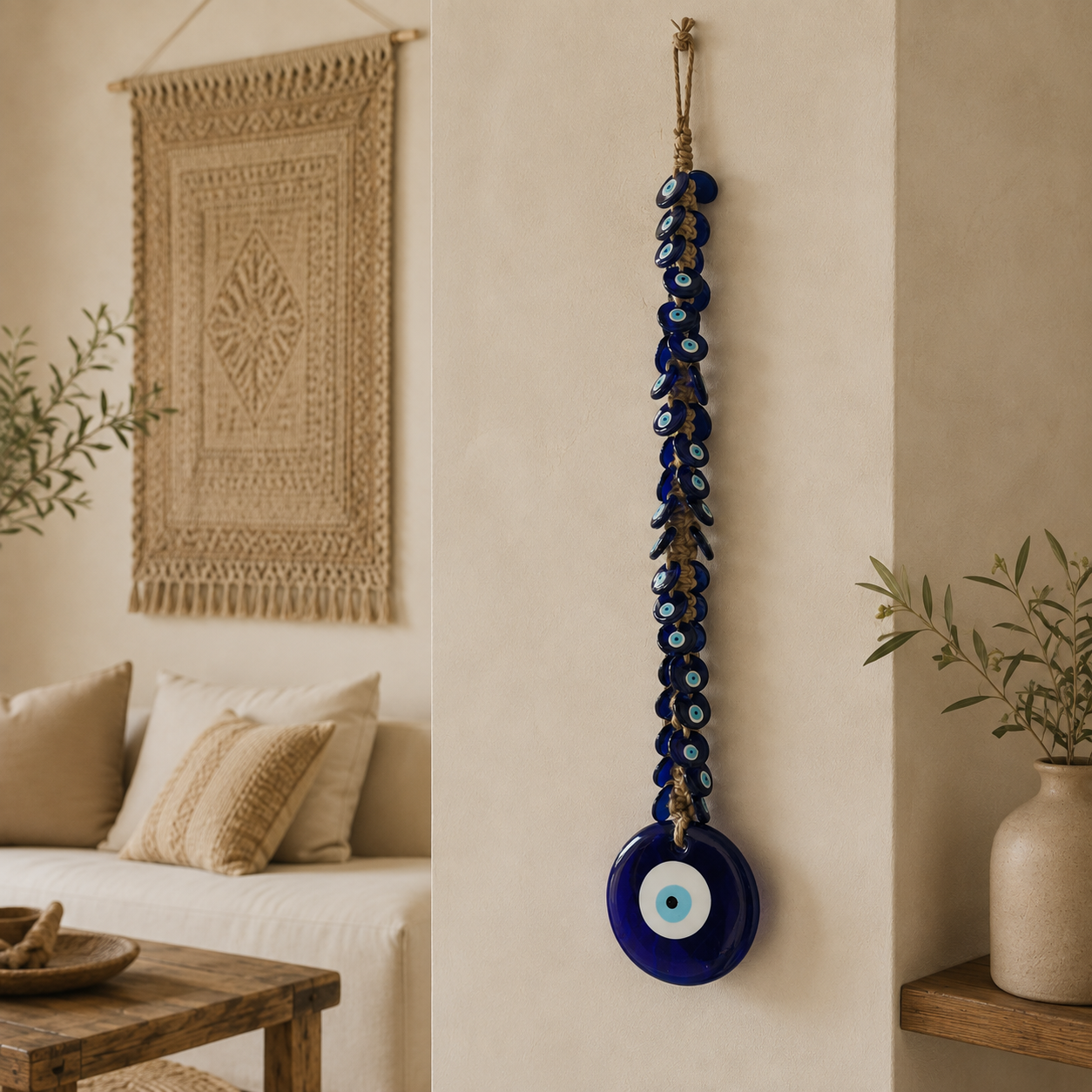 Ojo turco decorativo, colgante ojo turco, amuleto - BOUTIQUEDELAINDIA