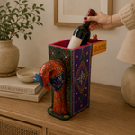 Portavino Artesanal Loro Rajasthan - BOUTIQUEDELAINDIAENCOLOMBIA