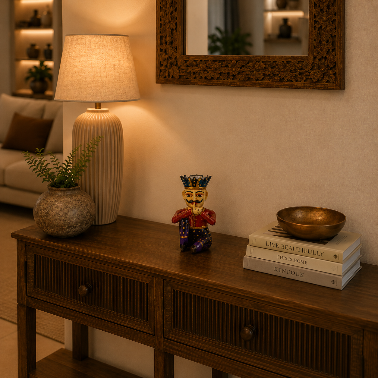 Figura Decorativa Músico de Rajasthan - BOUTIQUEDELAINDIA