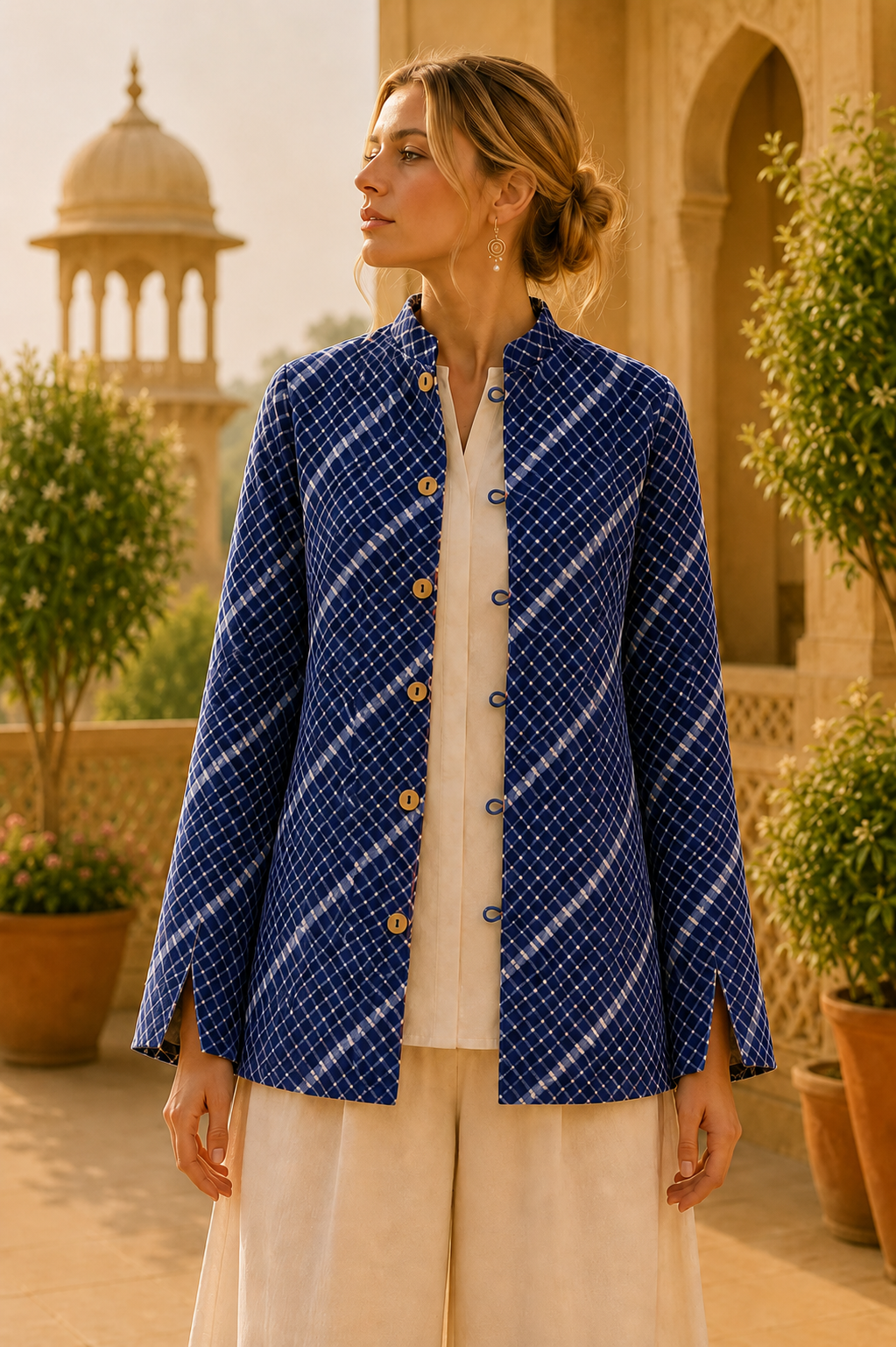 Chaqueta Doble Faz Índigo Rajputana