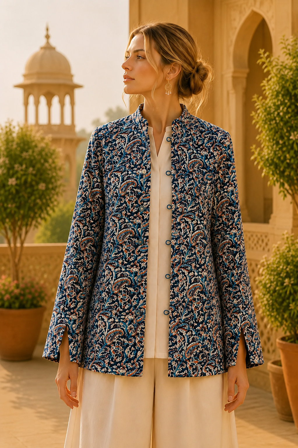 Chaqueta Doble Faz Índigo Rajputana