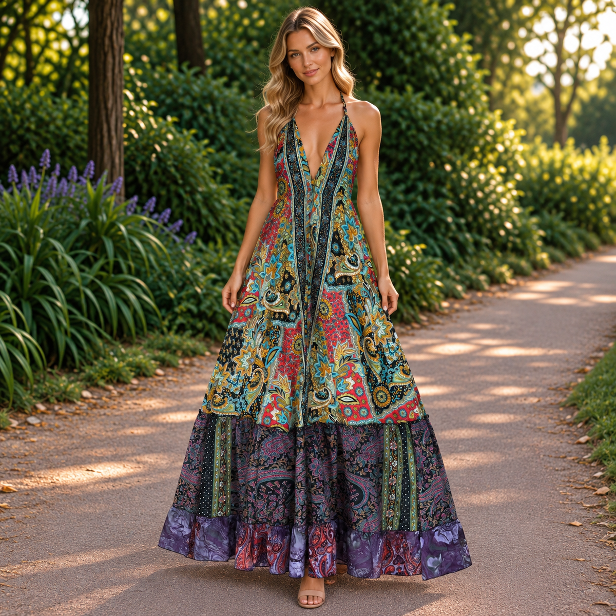 Vestido Mara Largo Verde - BOUTIQUEDELAINDIA