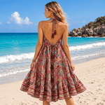 Vestido Mara Corto Terracota Oriental - BOUTIQUEDELAINDIA