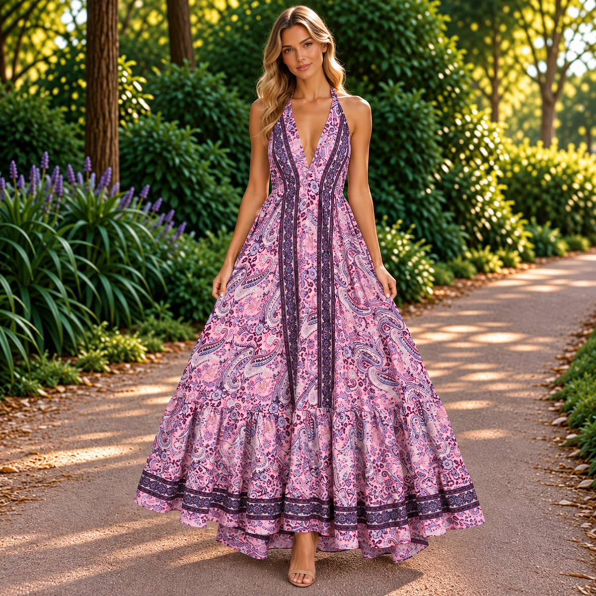 Vestido Mara Largo Morado Elegante - BOUTIQUEDELAINDIA