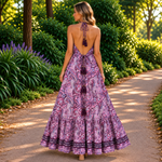 Vestido Mara Largo Morado Elegante - BOUTIQUEDELAINDIA