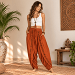 Pantalón Ancho Unisex para Yoga Surya Terracota - BOUTIQUEDELAINDIA