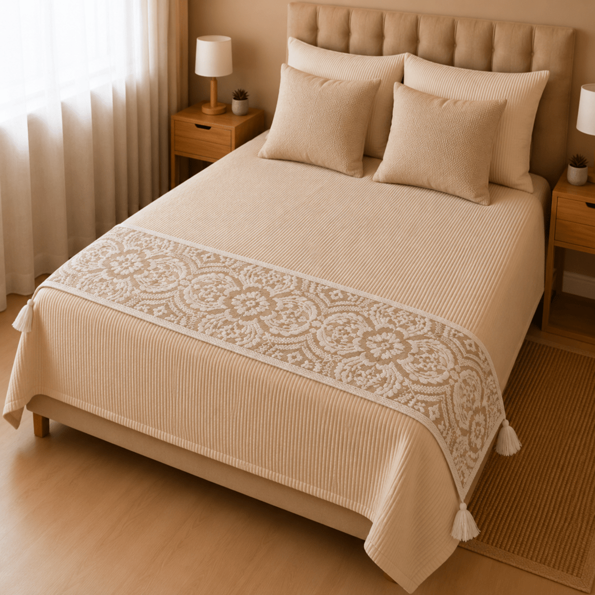 Camino de Mesa de Lino Bodrum Arena - BOUTIQUEDELAINDIA