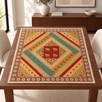Mantel Cuadrado con Elefantes Bordados - BOUTIQUEDELAINDIA