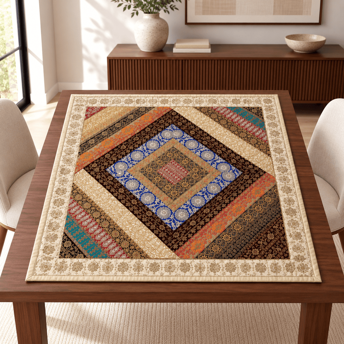 Mantel Artesanal con Diseño Clásico de la India - BOUTIQUEDELAINDIA