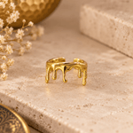 Anillo Anika Fluido en Bronce Dorado - BOUTIQUEDELAINDIA