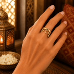 Anillo Anika Fluido en Bronce Dorado - BOUTIQUEDELAINDIA