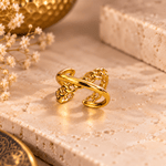 Combo Samira de 3 Anillos en Bronce Dorado - BOUTIQUEDELAINDIA