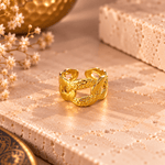 Combo Kavya de 3 Anillos en Bronce Dorado - BOUTIQUEDELAINDIA