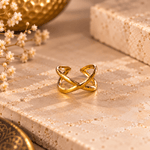 Combo Ishani de 3 Anillos en Bronce Dorado - BOUTIQUEDELAINDIA