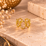 Combo Priya de 3 Anillos en Bronce Dorado - BOUTIQUEDELAINDIA