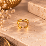 Combo Samira de 3 Anillos en Bronce Dorado - BOUTIQUEDELAINDIA