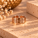 Anillo Arnav Geométrico en Cobre - BOUTIQUEDELAINDIA