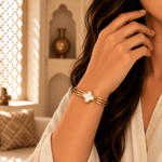 Pulsera Kamala Trébol en Bronce - BOUTIQUEDELAINDIA