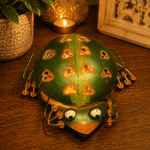 Porta vela Decorativo Escarabajo Verde en Metal - BOUTIQUEDELAINDIA