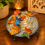 Porta vela Caja Decorativa con Peces de Metal - BOUTIQUEDELAINDIA