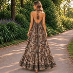 Vestido Mara Aarini Largo Estampado en Seda y Viscosa - BOUTIQUEDELAINDIA