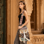 Bolso Bandolera Ishira Bordado en Algodón - BOUTIQUEDELAINDIA