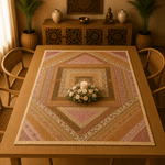 Centro de Mesa o Mantel Ornamentado Bordado - BOUTIQUEDELAINDIA