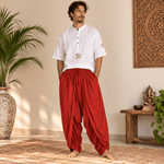 Pantalón Ancho Unisex para Yoga Agni Rojo - BOUTIQUEDELAINDIA