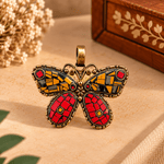 Dije Mariposa Kavya en Bronce con Piedra Triturada - BOUTIQUEDELAINDIA