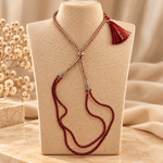 Collar Artesanal de Rubí Anaya Elegancia y Energía de la India - BOUTIQUEDELAINDIA