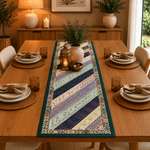 Camino de Mesa Lavanda con Bordados Inspirados en la India - BOUTIQUEDELAINDIA