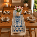 Camino de Mesa Veda del Índigo Real - BOUTIQUEDELAINDIA