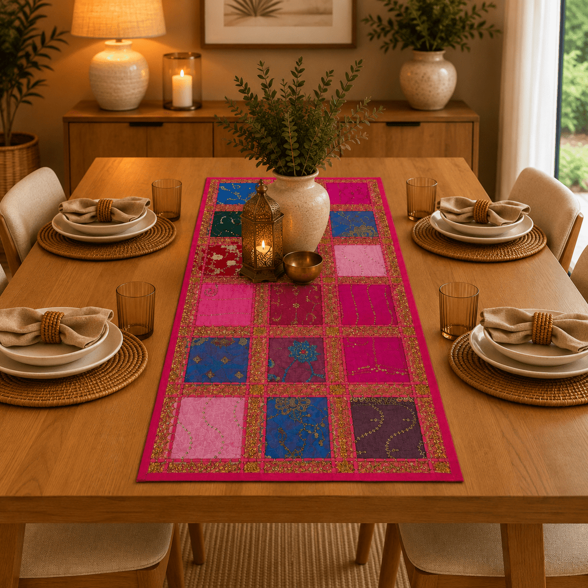 Centro de Mesa De la India Rosa - BOUTIQUEDELAINDIA