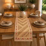 Camino de Mesa Chevron Bordado - BOUTIQUEDELAINDIA
