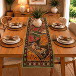 Camino de Mesa Decorativo Patchwork en Tonos Tierra - BOUTIQUEDELAINDIA