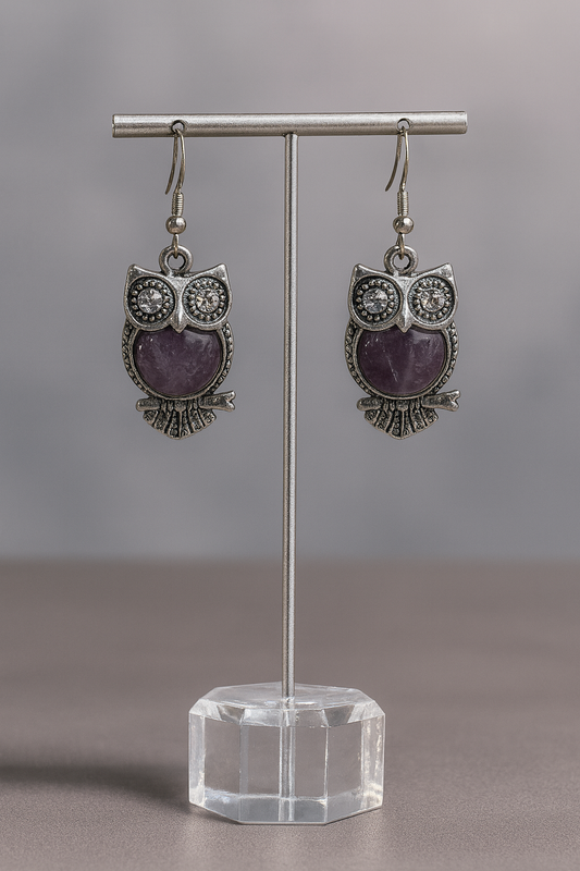 Aretes Búhos Amatista
