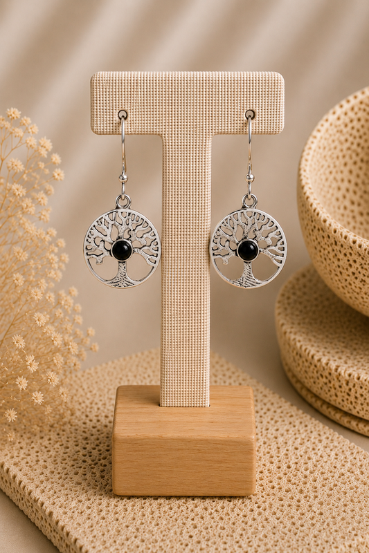Aretes Árbol de la Vida Onix