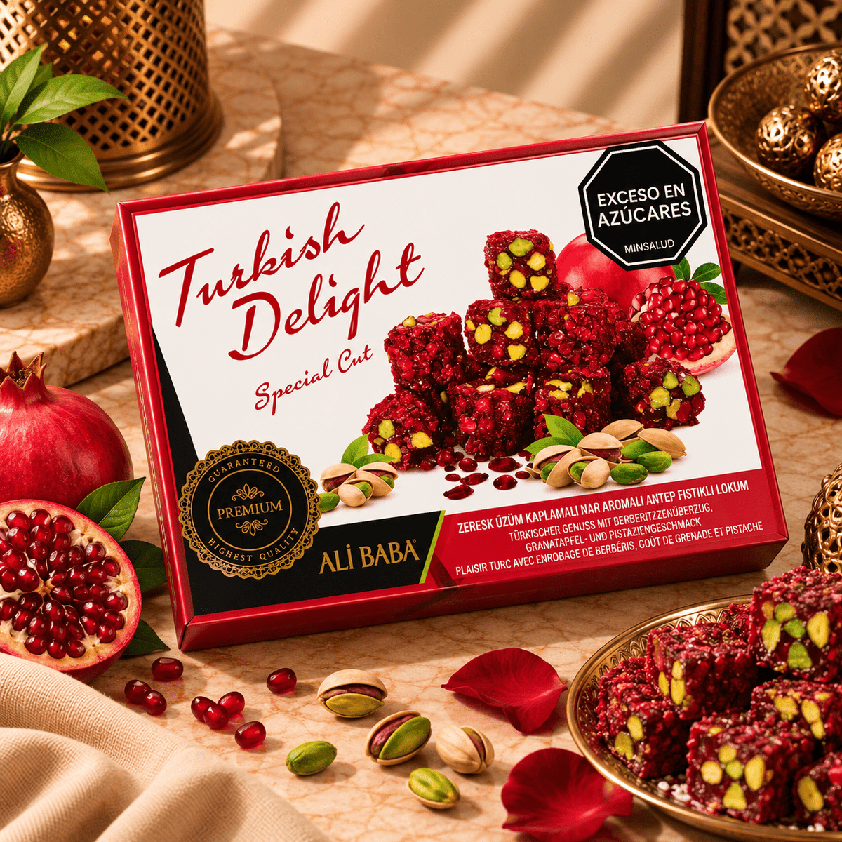 Delicia Turca - Delicia Turca Granada y Pistacho Special Cut – Ali Baba - BOUTIQUEDELAINDIA