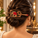Pasador para Cabello Elefante Sagrado en Bronce - BOUTIQUEDELAINDIA