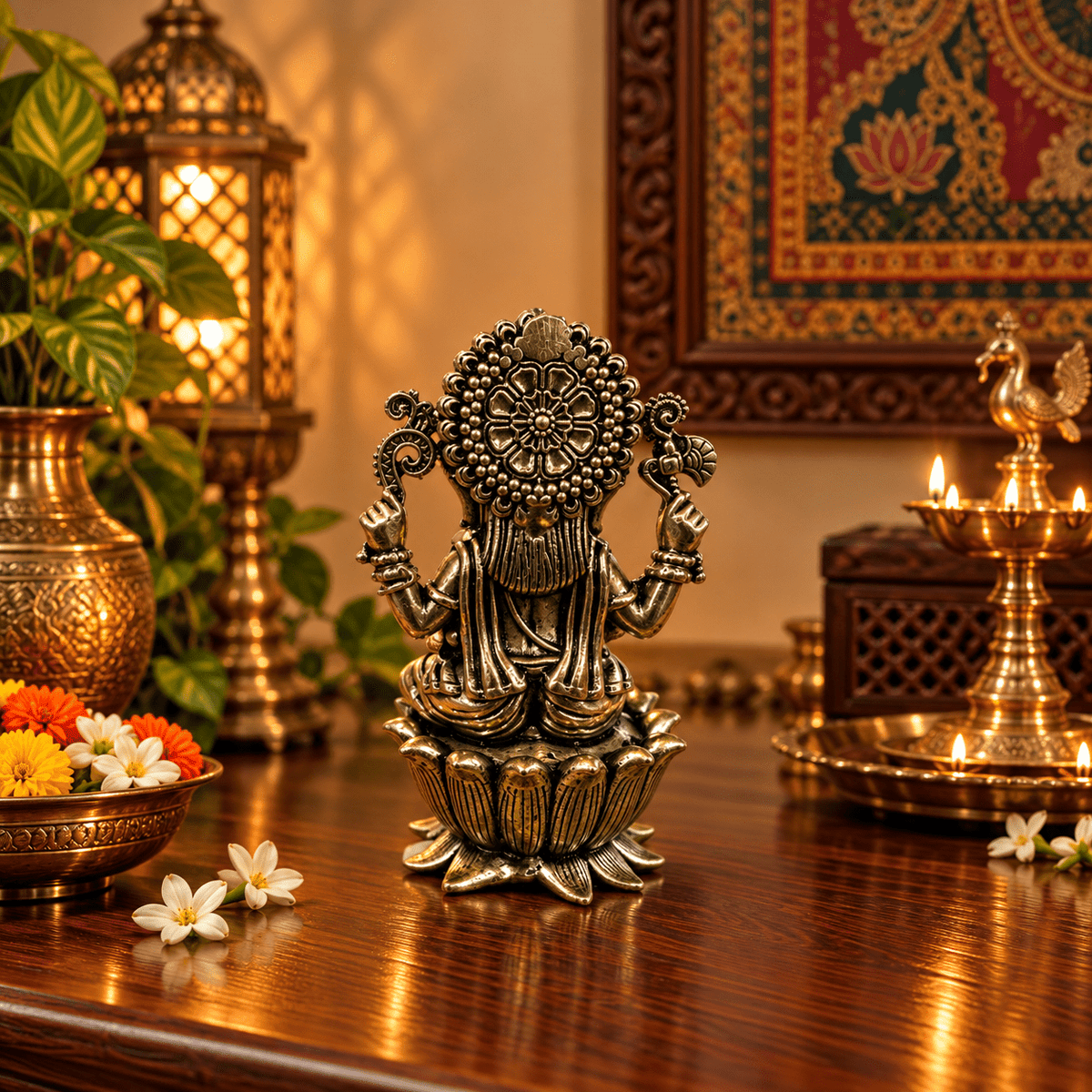 Figura Decorativa Ganesha de Bronce Vighnesh – Prosperidad y Protección - BOUTIQUEDELAINDIA