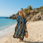 Vestido o Bata Kaftan Tela Liviana KF-1-1 Morado