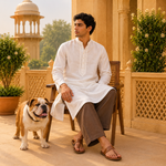 Kurta Larga Devansh de Algodón para Hombre