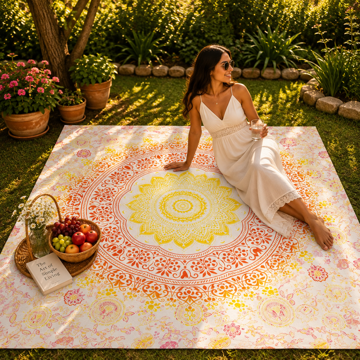 Tela Decorativa Mandala de Algodón - BOUTIQUEDELAINDIA