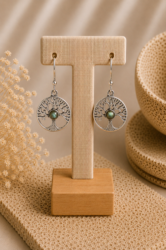 Aretes Árbol de la Vida Labradorita