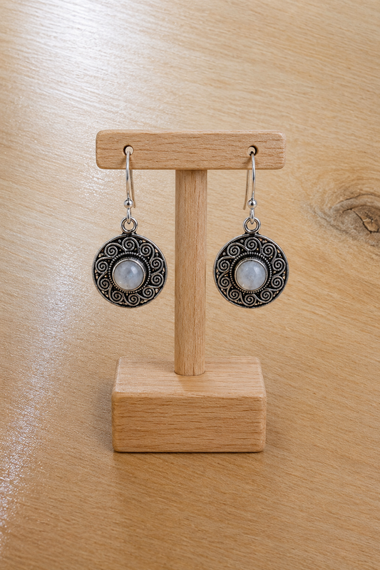 Aretes Sol Piedra Luna